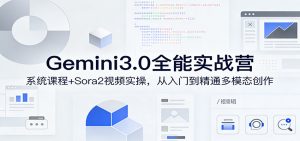 Gemini3.0实战系统课，Sora2视频实操，从入门到精通多模态创作-大象聊项目