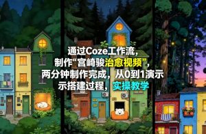 通过Coze工作流制作《宫崎骏治愈视频》，两分钟制作完成，从0到1演示搭建过程，实操教学-大象聊项目