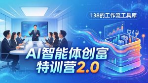 AI智能体创富训练营2.0:3天闭门直播+视频课+工具库,从0到1搭建智能体附138个工作流-大象聊项目