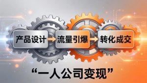 一人公司变现全攻略：产品设计+流量引爆+转化成交，打造不受年龄限制的长期事业-大象聊项目