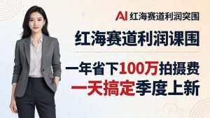 服装老板AI模特图课:一年省下100万拍摄费,一天搞定季度上新,红海赛道利润突围-大象聊项目