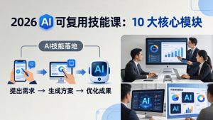 2026AI可复用技能-4月新课：10大核心模块，手把手教你把AI用进工作、产出成果-大象聊项目