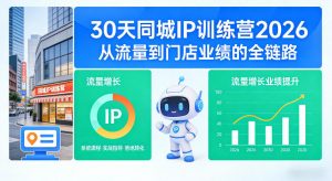 30天同城IP训练营2026年，从流量到门店业绩的全链路-大象聊项目