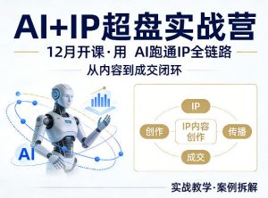 格掌门AI+IP超盘实战营，12月的课，用AI跑通IP全链路，从内容到成交闭环-大象聊项目