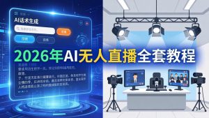 2026年AI无人直播全套教程:OBS安装+软件配置+直播间搭建+话术生成+一键开播实操-大象聊项目