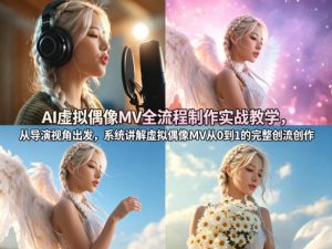 AI虚拟偶像MV全流程制作实战教学，从导演视角出发，系统讲解虚拟偶像MV从0到1的完整创作流程-大象聊项目