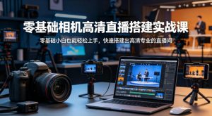零基础相机高清直播间搭建实战课，小白也能轻松上手，快速搭建出高清专业的直播间-大象聊项目