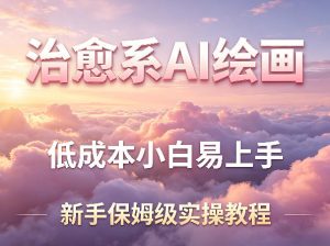 治愈系AI绘画提示词项目，低成本小白易上手，每天10分钟，新手保姆级实操教程-大象聊项目