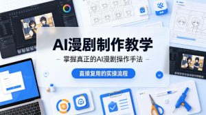 AI漫剧制作教学，带你掌握真正的AI漫剧操作手法，直接复用的实操流程-大象聊项目