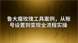 引流创业粉卖软件教学：鲁大魔玫瑰工具案例，从账号设置到变现全流程实操-大象聊项目