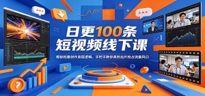 日更100条短视频线下课：揭秘批量创作底层逻辑，手把手教你高效出片抢占流量风口-大象聊项目