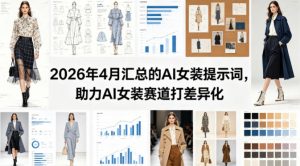 2026年4月汇总的AI女装提示词，助力AI女装赛道打差异化-大象聊项目