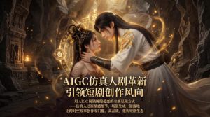 AIGC仿真人《合欢宗》短剧教学，用AIGC解锁缠绵爱恋的全新呈现方式，让跨时空故事创作零门槛、高品质，重构短剧生态-大象聊项目
