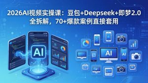 2026AI视频实操课：豆包+Deepseek+即梦2.0全拆解，70+爆款案例直接套用-大象聊项目
