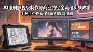 AI漫剧影视级制作与商业路径全流程实战教学，手带你从0打造AI爆款漫剧-大象聊项目