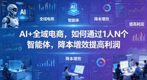 AI+全域电商，如何通过1人N个智能体，降本增效提高利润-大象聊项目