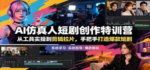 AI仿真人短剧创作特训营:从工具实操到剪辑拉片,手把手打造爆款短剧-大象聊项目