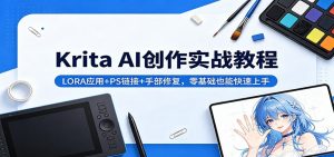 Krita AI创作实战教程:LORA应用+PS链接+手部修复,零基础也能快速上手-大象聊项目