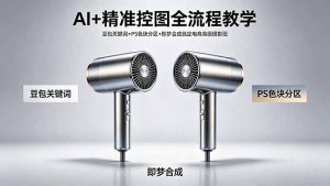 AI+精准控图全流程教学 豆包关键词+PS色块分区+即梦合成搞定电商高级摄影图-大象聊项目