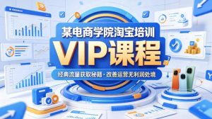 某电商学院淘宝培训VIP课程,各种经典有用的流量获取秘籍,改善运营产品没利润的处境(2026年5月)-大象聊项目