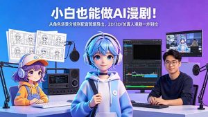 小白也能做AI漫剧!从角色场景分镜到配音剪辑导出,2D/3D/仿真人漫剧一步到位-大象聊项目