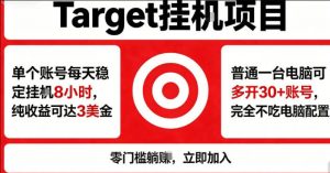 海外平台Target商品浏览曝光,24小时运行无需人工值守,日收益100美刀+电脑可多开【揭秘】-大象聊项目