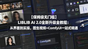 【保姆级无门槛】LIBLIB AI 2.0全新升级全教程:从界面到实操,图生视频+ComfyUI一站式精通-大象聊项目