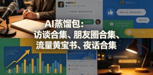 AI蒸馏包:访谈合集、朋友圈合集、流量黄宝书、夜话合集【文档】-大象聊项目