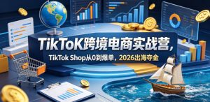 TikToK跨境电商实战营，TikTok Shop从0到爆单，2026出海夺金-大象聊项目