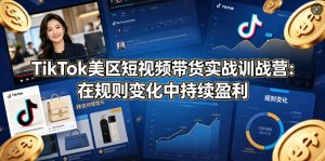 TikTok美区短视频带货实战训战营：在规则变化中持续盈利-大象聊项目