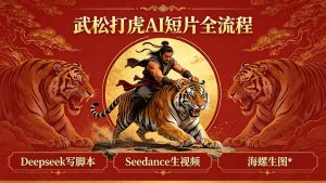 武松打虎AI短片全流程：Deepseek写脚本+Seedance生视频+海螺生图-大象聊项目