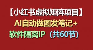 小红书虚拟矩阵项目：软件隔离IP+AI自动做图发笔记(共60节)-大象聊项目