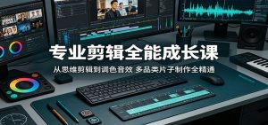 专业剪辑全能成长课:从思维剪辑到调色音效,多品类片子制作全精通-大象聊项目