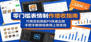零门槛表情制作增收指南:巧用豆包搭配 PS 快速出图,手把手教微信表情上架变现-大象聊项目
