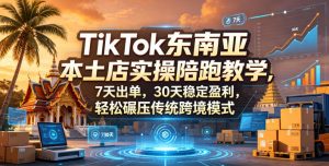 TikTok东南亚本土店实操陪跑教学,7天出单,30天稳定盈利,轻松碾压传统跨境模式(更新0516)-大象聊项目