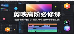 剪映高阶必修课:画面音频调色,关键帧AI功能案例落地实操-大象聊项目