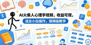 AI火柴人心理学视频，收益可观，适合小白操作，保姆级教学-大象聊项目