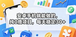 安卓手机就能做的,纯0撸项目,每天稳定30+-大象聊项目