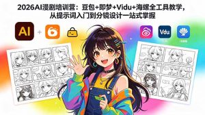 2026AI漫剧培训营:豆包+即梦+Vidu+海螺全工具教学,从提示词入门到分镜设计一站式掌握-大象聊项目