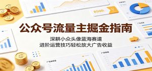 公众号流量主掘金指南:深耕小众头像蓝海赛道,进阶运营技巧轻松放大广告收益-大象聊项目