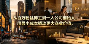 从百万粉丝博主到一人公司创始人,用最小成本撬动更大商业价值-大象聊项目