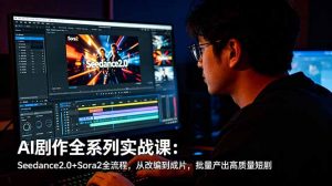 AI剧作全系列实战课:Seedance2.0+Sora2全流程,从改编到成片,批量产出高质量短剧-大象聊项目