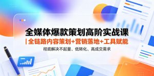 全媒体爆款策划高阶实战课|全链路内容策划+营销落地+工具赋能,彻底解决不起量、低转化、低成交难题-大象聊项目