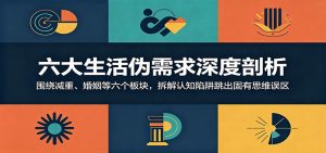 六大生活伪需求深度剖析:围绕减重、婚姻等六个板块,拆解认知陷阱跳出固有思维误区-大象聊项目