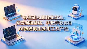 零基础AI编程实战课-更新,无需编程基础,手把手教你用AI快速做出实用工具产品-大象聊项目