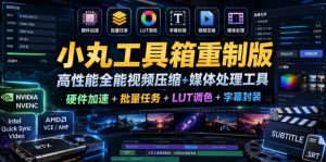 小丸工具箱重制版–高性能全能视频压缩+媒体处理工具|硬件加速+批量任务+LUT调色+字幕封装-大象聊项目