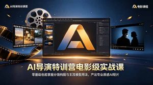 AI导演特训营电影级实战课，零基础也能掌握分镜构图与主流模型用法，产出专业质感AI短片-大象聊项目