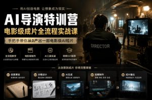 AI导演特训营,电影级成片全流程实战课,手把手带你从0产出一部电影级AI短片-大象聊项目