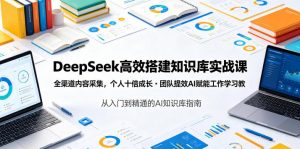 DeepSeek高效搭建知识库实战课,全渠道内容采集,个人十倍成长・团队提效,AI赋能工作学习-大象聊项目