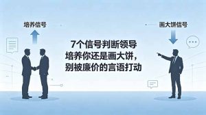 付费文章:7个信号判断领导培养你还是画大饼,别被廉价的言语打动-大象聊项目